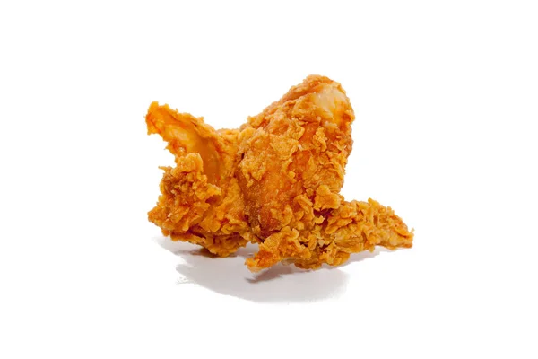 Close up de frango frito isolado no fundo branco — Fotografia de Stock