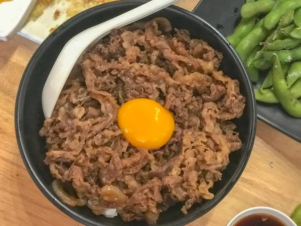 Japán grill marhahús rizs, Yakiniku Don, Gyuu Don. — Stock Fotó