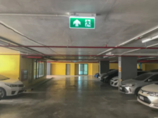 Borrosa del estacionamiento interior en Tailandia — Foto de Stock