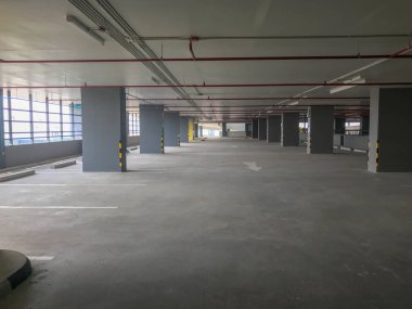 empty space of the parking lot at thailand
