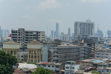 Bangkok şehrinin peyzaj ve sokak inşaatı