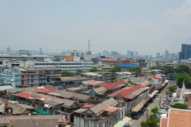 Bangkok şehrinin peyzaj ve sokak inşaatı