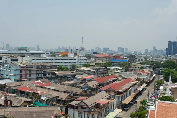 Bangkok şehrinin peyzaj ve sokak inşaatı — Stok fotoğraf