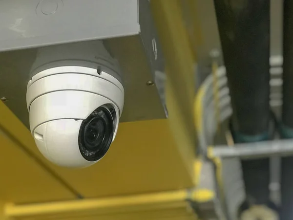 Cctv camera installed on the parking lot — Stock Photo, Image