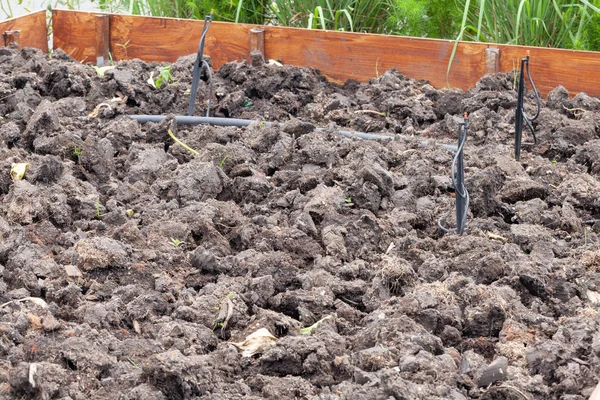 Закрыть заготовку почвы для выращивания растений — стоковое фото