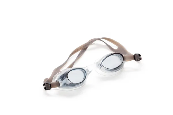 Primer plano de gafas de natación sobre fondo blanco —  Fotos de Stock