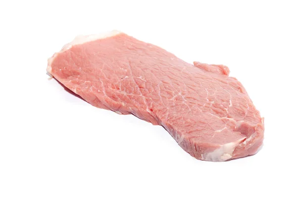 Close up do lado superior da carne no fundo branco — Fotografia de Stock