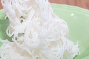 pirinç vermicelli, kanom jeen, kasede Tayland eriştesi.