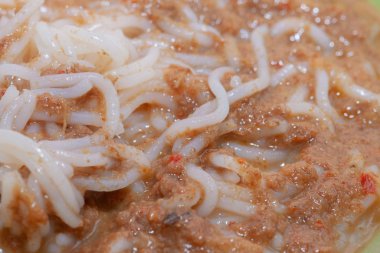 pirinç vermicelli, kanom jeen, kasede Tayland eriştesi.