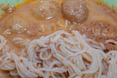 pirinç vermicelli, kanom jeen, kasede Tayland eriştesi.