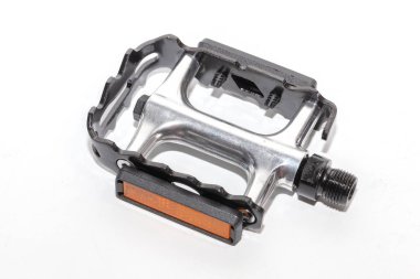 close up of bicycle pedal on white background clipart