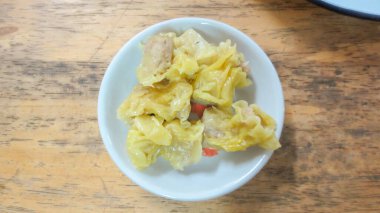 Tayland, Phatthalung 'daki Çin restoranında çay ve Çin yemeği.