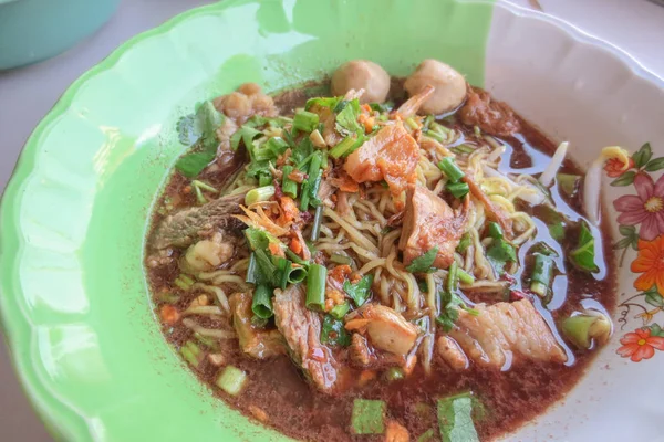 Stewed pork soup with morning glory and bean sprout — Stock Photo, Image