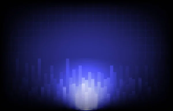 Abstrait fond futuriste bleu avec points de connexion et ligne — Image vectorielle