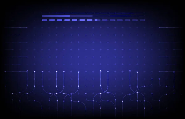 Abstrakte Technologie Hintergrund der blauen Verbindungslinie Punkte — Stockvektor