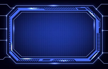 Hud Ui Fütürist Stok Vektörünün Soyut Teknolojisi