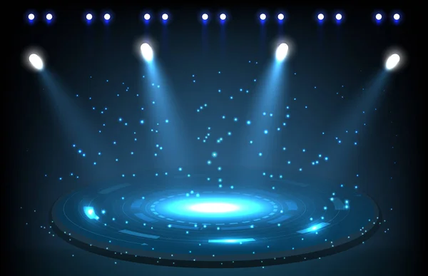 Abstract background of stage with spotlight technology concept — 스톡 벡터