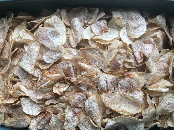 Закрив Купу Deep Fried Taro Місцевому Магазині Фаттхалун Таїланд — стокове фото