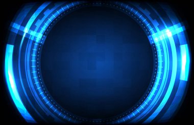 Yuvarlak fütürist teknoloji kullanıcı arayüzü ekran gövdesinin soyut arkaplanı