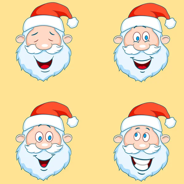 komik Noel Baba kafalar dört - ayarla.