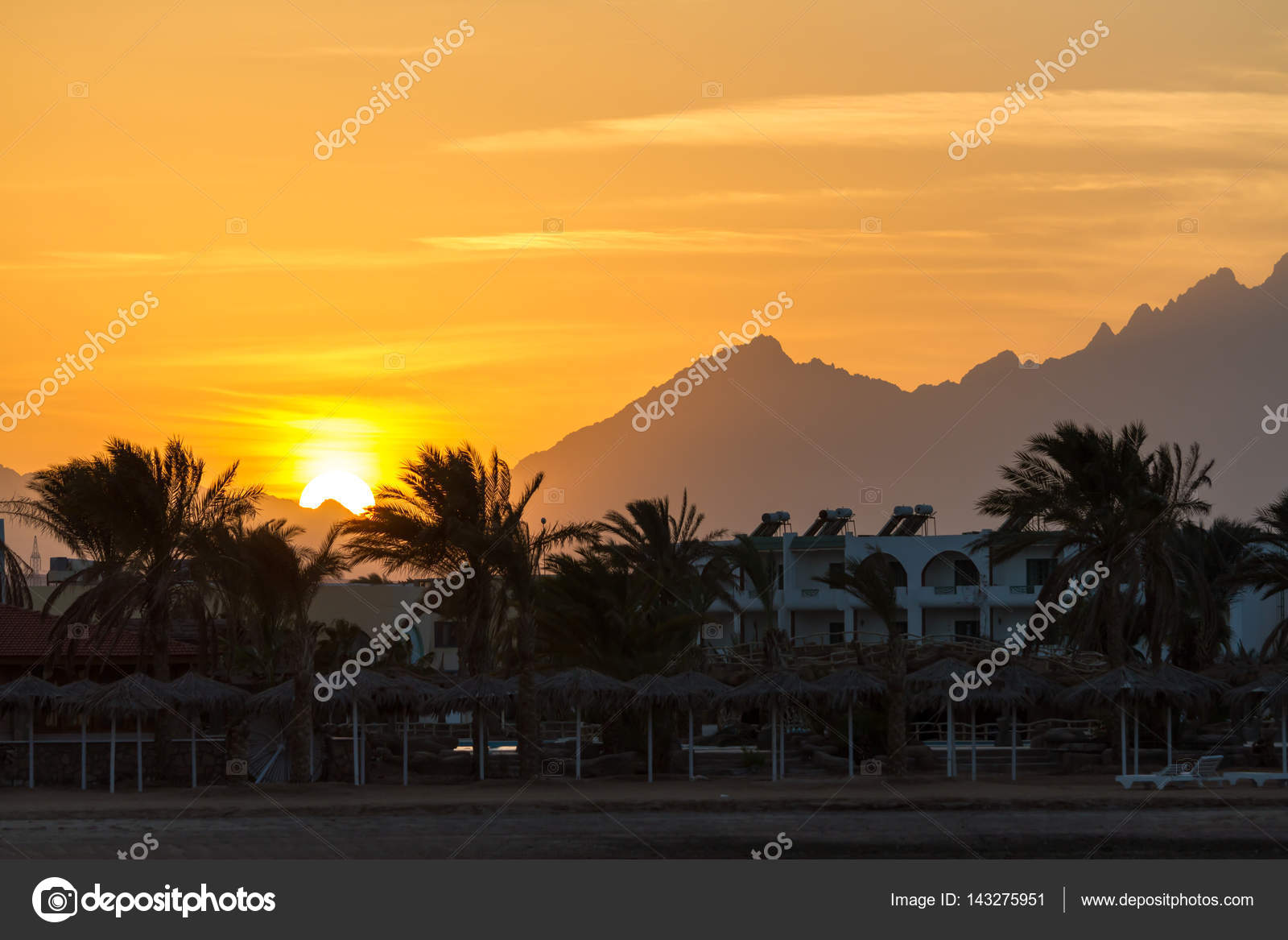 Coucher De Soleil à Hurghada égypte Photographie