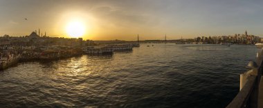Istanbul, altın boynuz Bay, günbatımı.