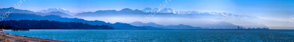 Panorama of Batumi, Georgia, from the side of the sea bay. — Stock Image Panorama of Batumi, Georgia, from the side of the sea bay. Stock Image