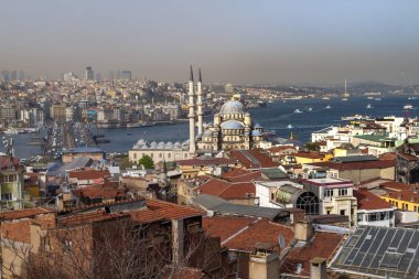 Boğaz ve parçaları Istanbul ve Haliç B Panoraması