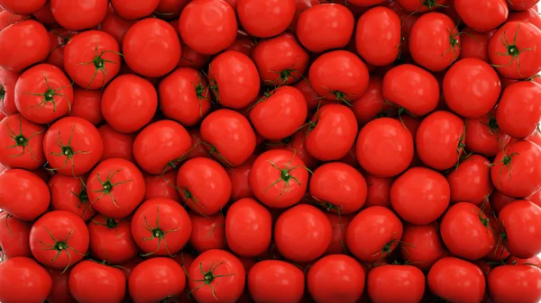 Verse tomaten achtergrond. Voedsel concept. 3D-rendering. — Stockfoto