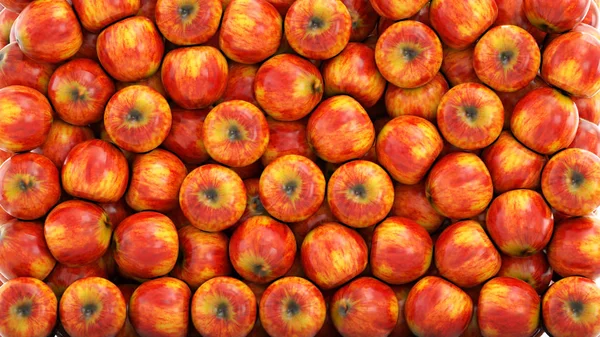 Свежие яблоки фон. Концепция питания. 3d-рендеринг . — стоковое фото