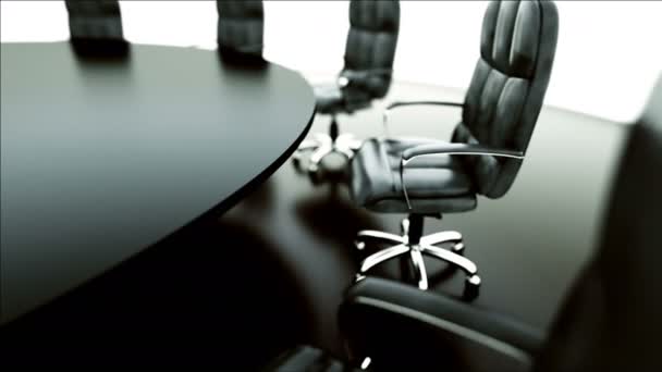 董事会会议会议室和会议的桌子和椅子。经营理念. — 图库视频影像