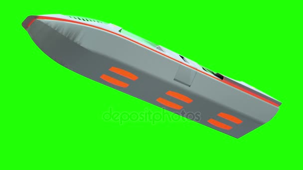 未来飞行客车未来的交通工具。绿屏 4 k 动画. — 图库视频影像