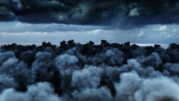 Πτήση πάνω από τα σύννεφα. Ρεαλιστικό animation 4 k. — Αρχείο Βίντεο