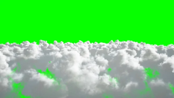 Voar sobre as nuvens. Isolar. Renderização 3d . — Fotografia de Stock