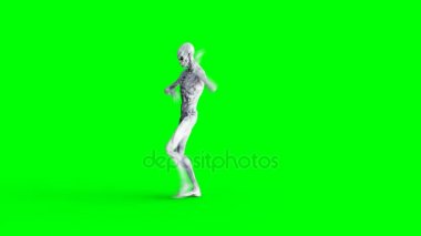 Komik yabancı dans eden hip hop. Gerçekçi hareket ve cilt Shader. 4 k yeşil ekran görüntüleri.