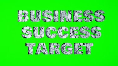 iş, başarı, Gears'ı hedef. Gerçekçi 4 k düz animasyon.