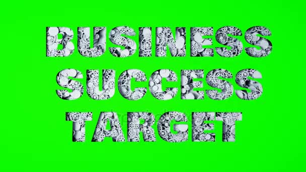 Geschäft, Erfolg, Zielscheibe von Getrieben. realistische 4k flache Animation. — Stockvideo