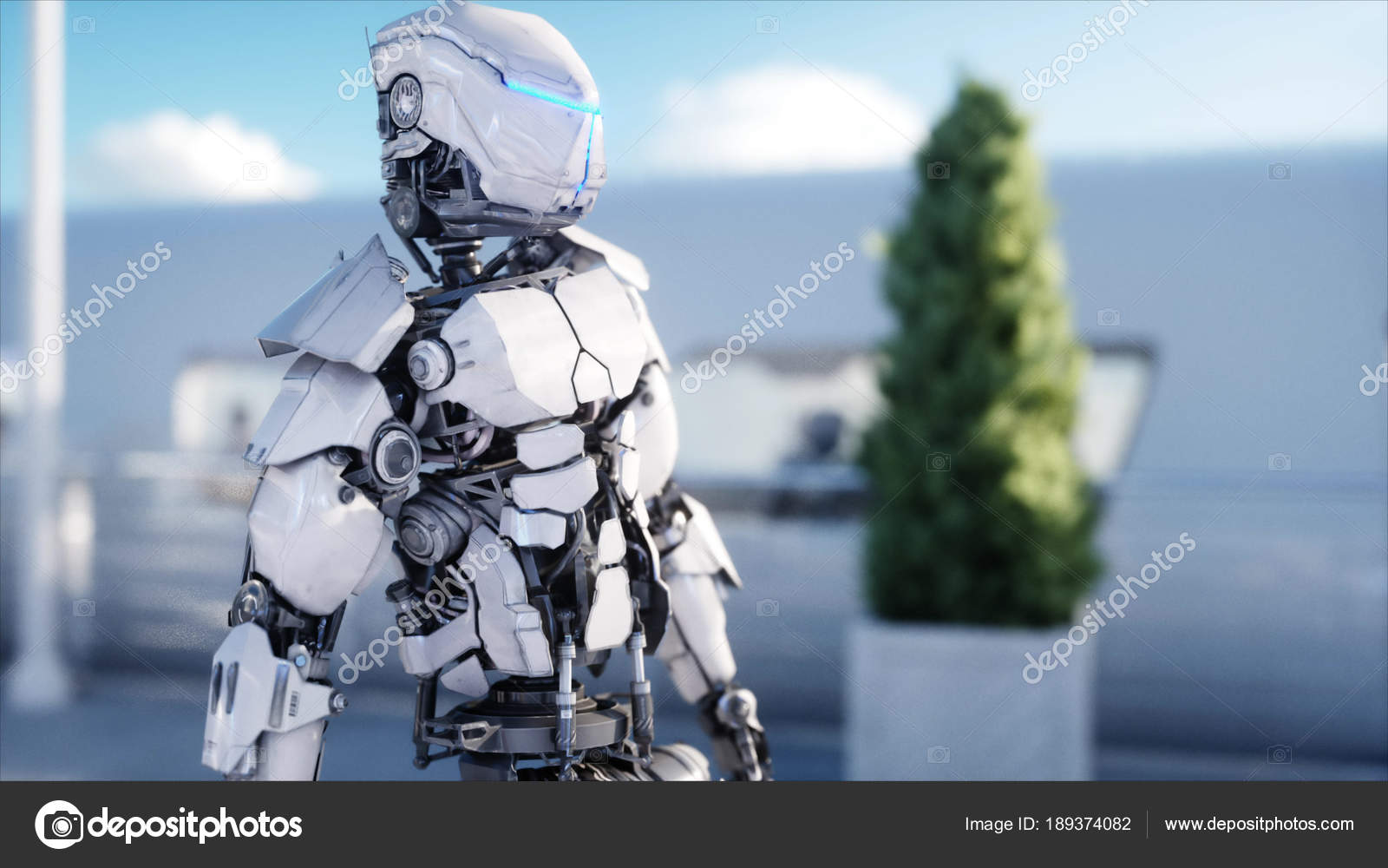 People and robots. Sci fi station. Futuristic monorail transport. Concept  of future. 3d rendering. — Stock Photo © chagpg #189374082, image size:1600x1000