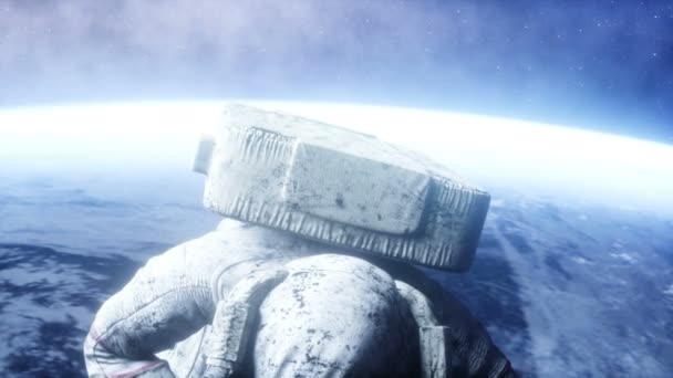 죽은 좀비 공간에서 우주 비행사입니다. 수 색입니다. 현실적인 4 k 애니메이션. — 비디오