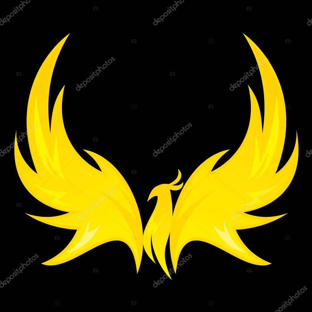 Flame Phoenix Rising Stock Vector Image by ©vable #128611638