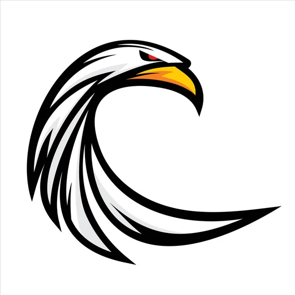 White Eagle cabeça Logo Vector —  Vetores de Stock