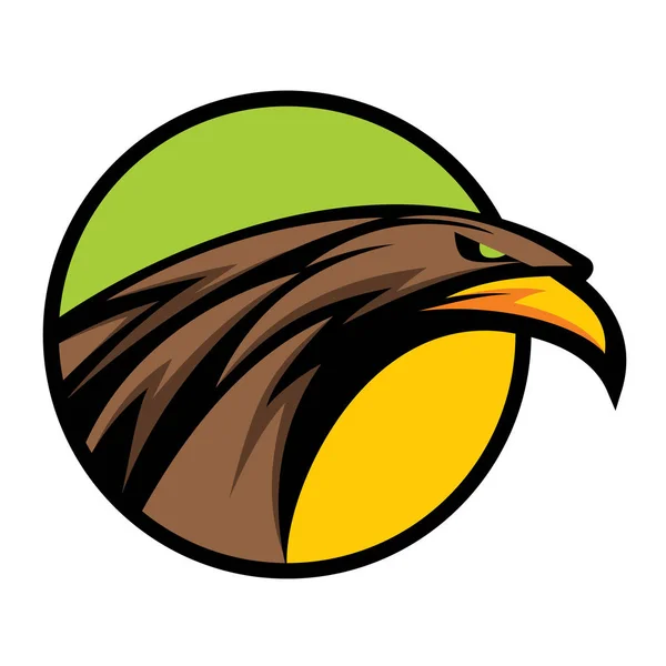 Tête d'aigle brune - Logo vecteur — Image vectorielle