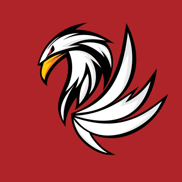 Griffin Logo Vector Template sobre fondo rojo — Archivo Imágenes Vectoriales