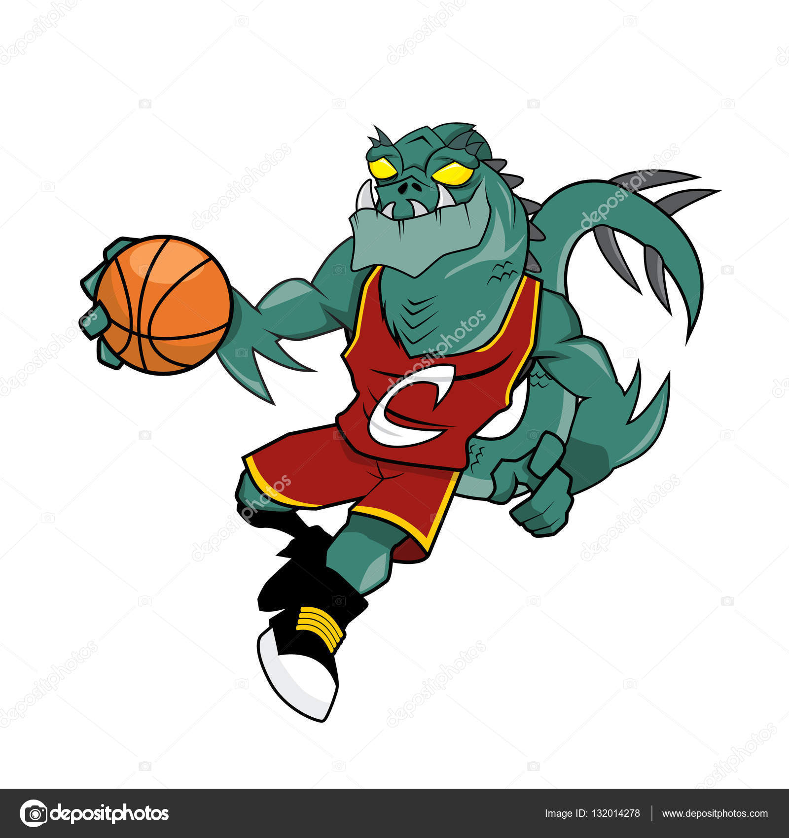 Basketball Mascot Monster Stock Vector by vable 132014278