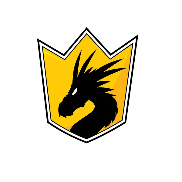 Vector de plantilla de símbolo de clan de dragón — Vector de stock
