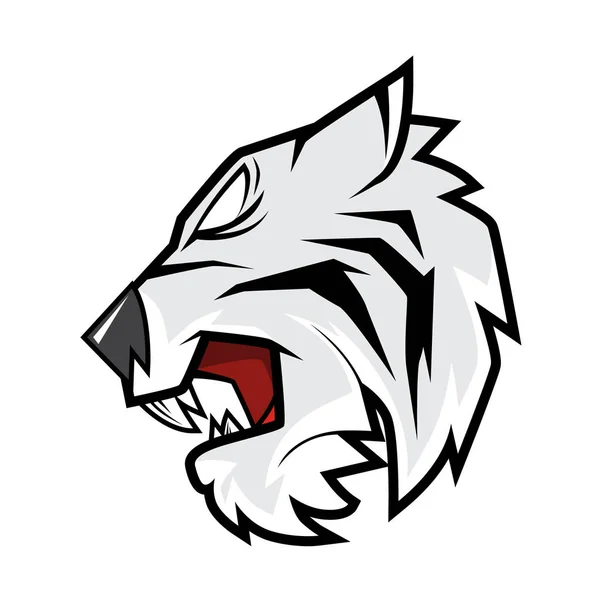 Логотип White Tiger Head — стоковый вектор