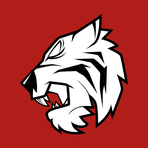 Tiger huvud logo — Stock vektor