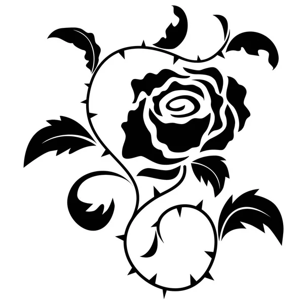 Plantilla vectorial de Thorny Rose — Vector de stock