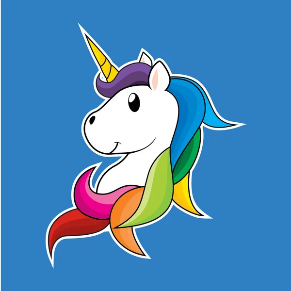 Vector de dibujos animados de unicornio 01 — Vector de stock