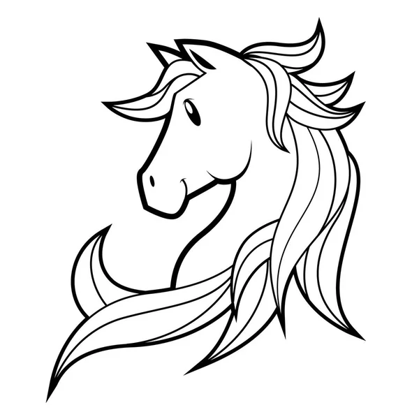 Line Art Horse — Stock Vector